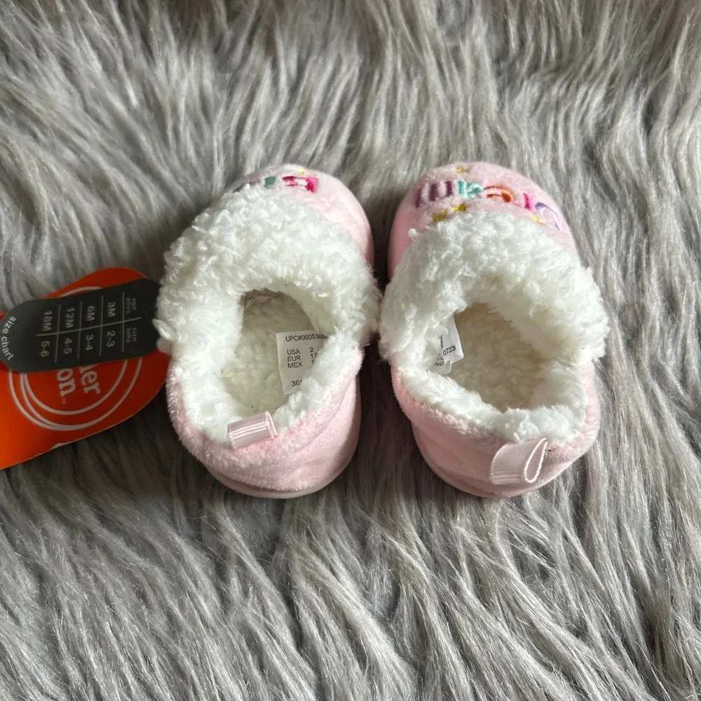 Wonder Nation Slippers Toddler Girl Size 2 